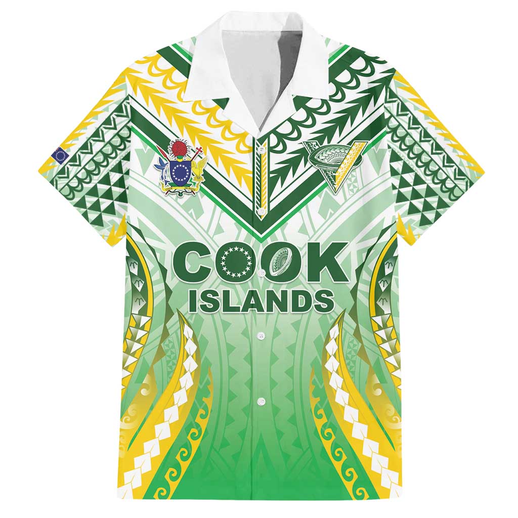 Custom Cook Islands Rugby Family Matching Puletasi and Hawaiian Shirt Unique Style White Version - Polynesian Pride
