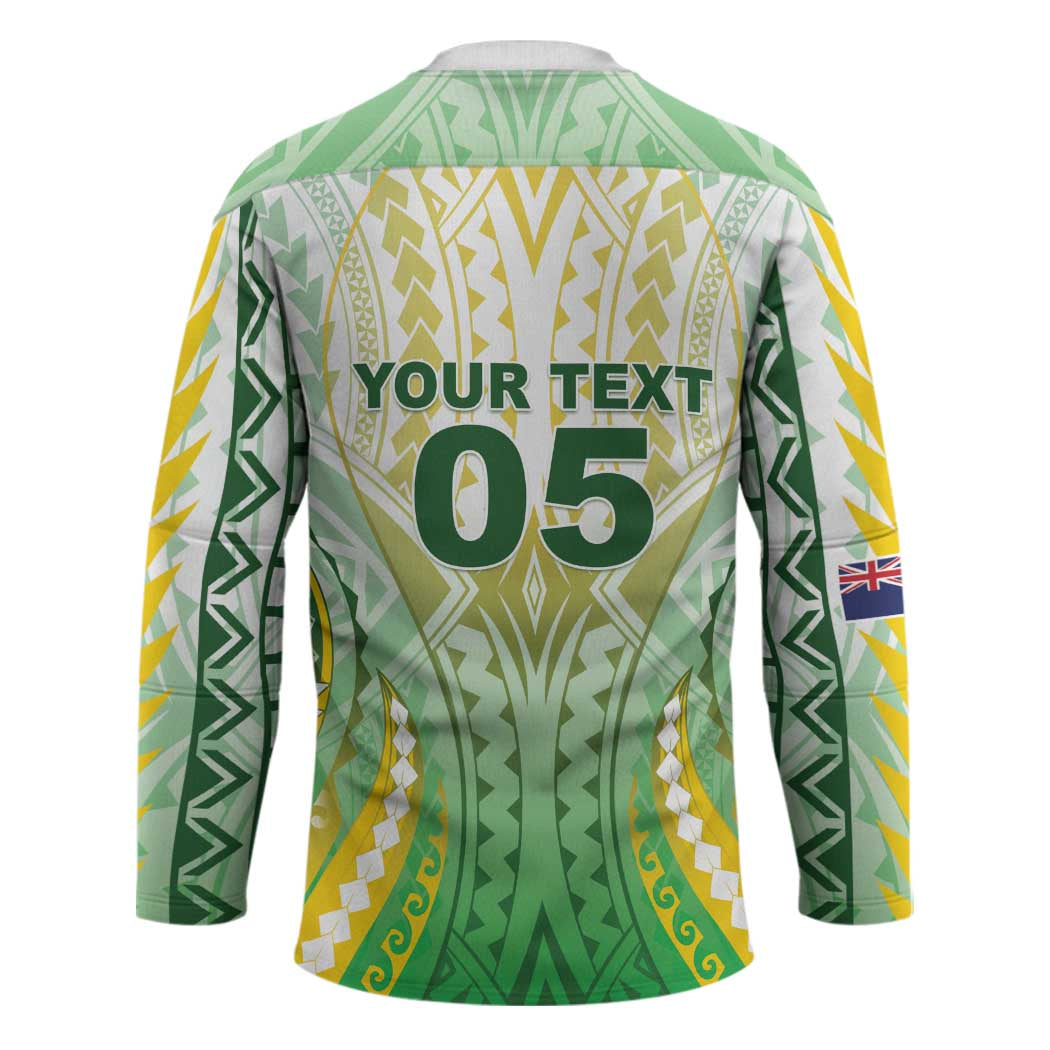 Custom Cook Islands Rugby Hockey Jersey Unique Style White Version - Polynesian Pride