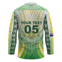 Custom Cook Islands Rugby Hockey Jersey Unique Style White Version - Polynesian Pride