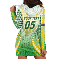 Custom Cook Islands Rugby Hoodie Dress Unique Style White Version - Polynesian Pride