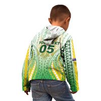 Custom Cook Islands Rugby Kid Hoodie Unique Style White Version - Polynesian Pride