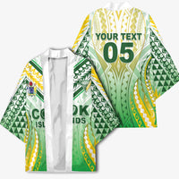 Custom Cook Islands Rugby Kimono Unique Style White Version - Polynesian Pride
