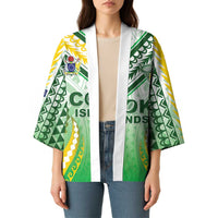 Custom Cook Islands Rugby Kimono Unique Style White Version - Polynesian Pride