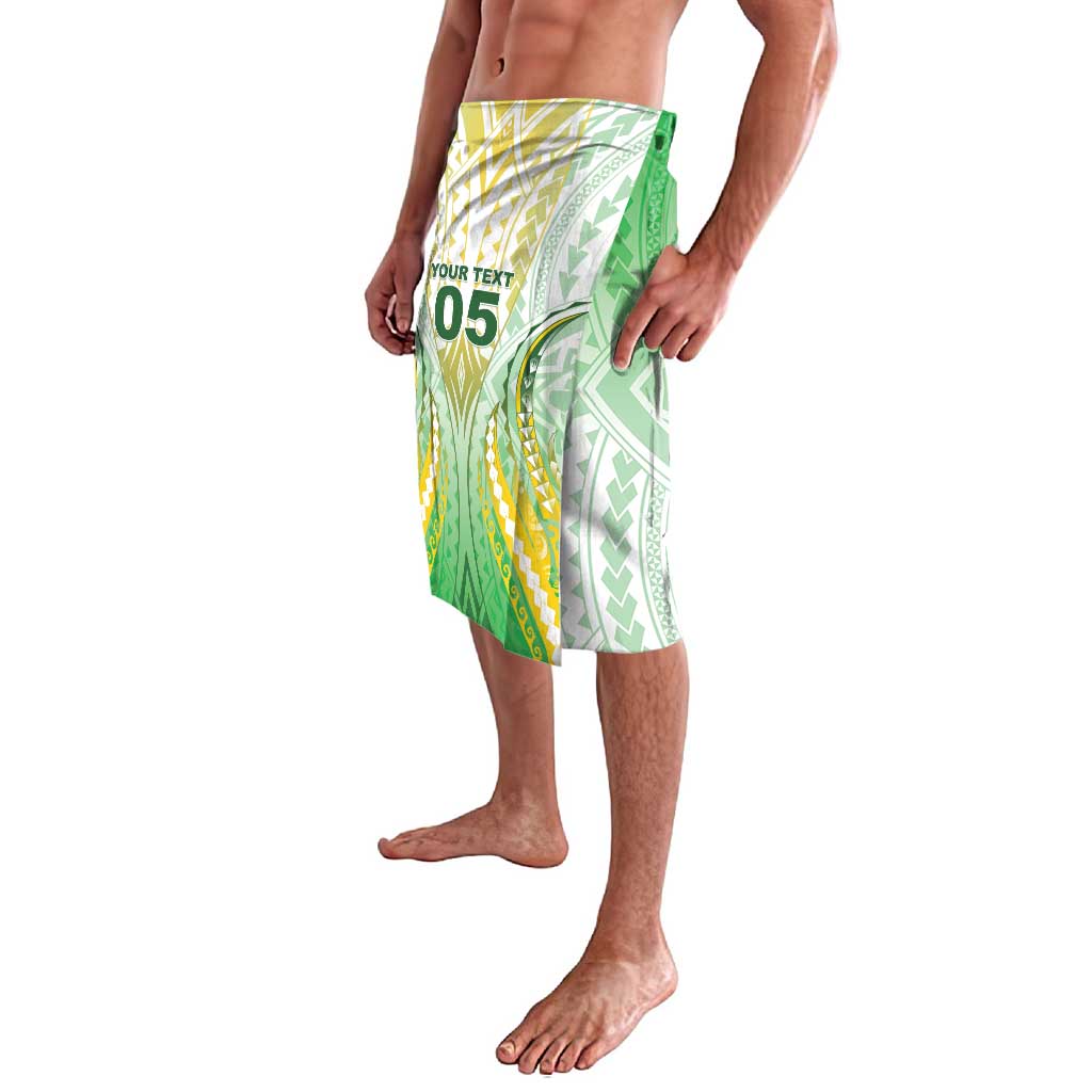 Custom Cook Islands Rugby Lavalava Unique Style White Version - Polynesian Pride
