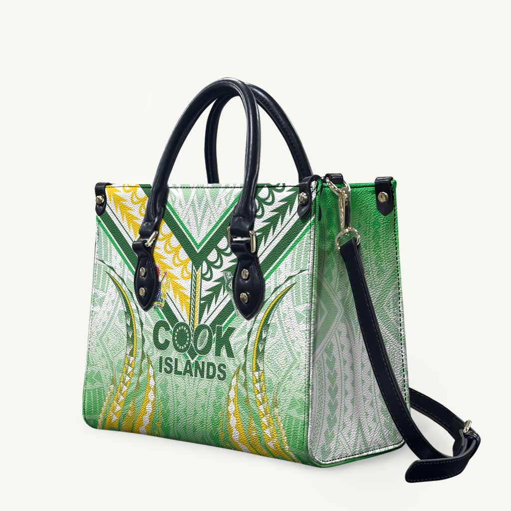Cook Islands Rugby Leather Bag Unique Style White Version - Polynesian Pride