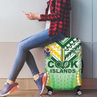 Cook Islands Rugby Luggage Cover Unique Style White Version - Polynesian Pride