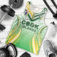 Custom Cook Islands Rugby Men Tank Top Unique Style White Version - Polynesian Pride