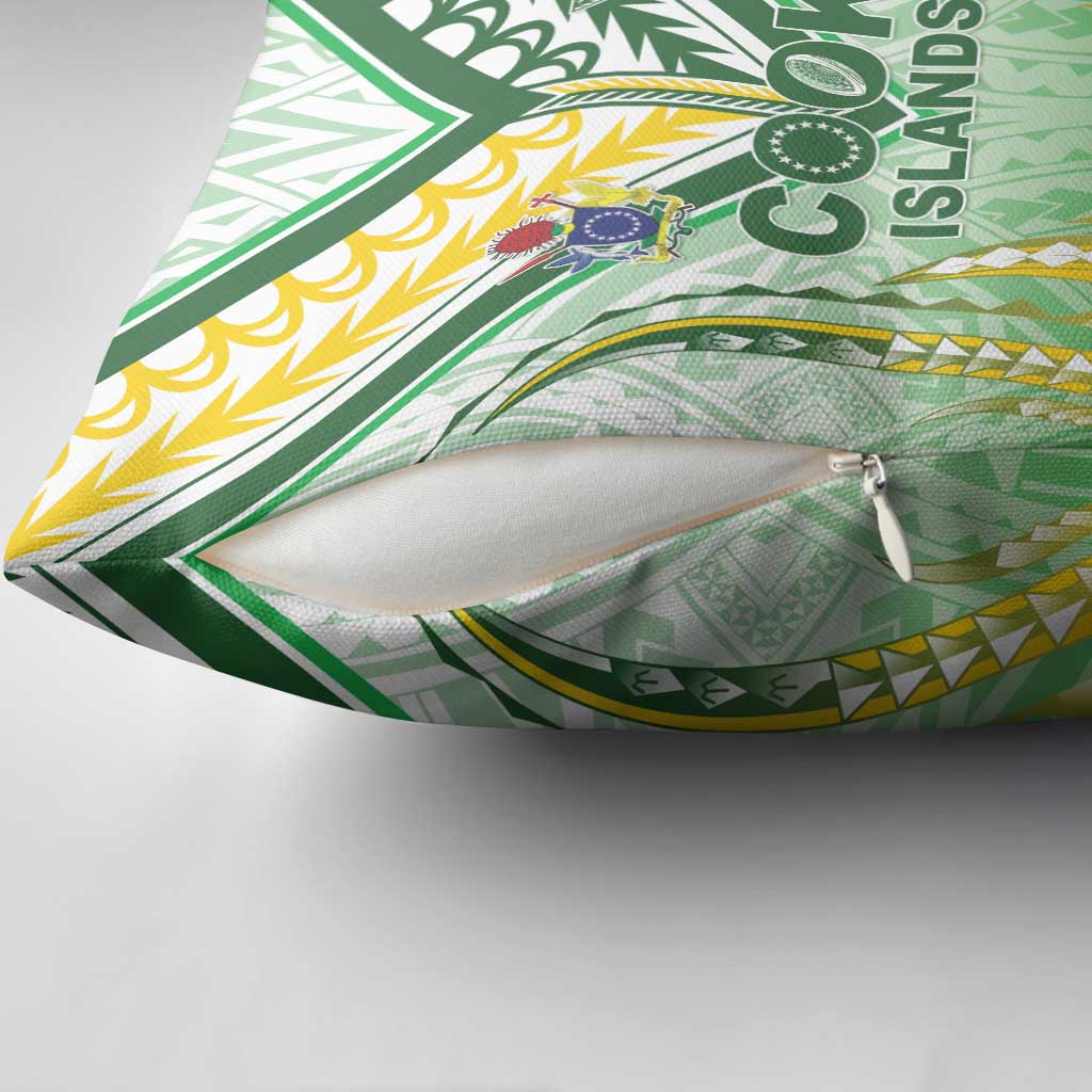 Cook Islands Rugby Pillow Cover Unique Style White Version - Polynesian Pride