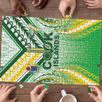 Cook Islands Rugby Puzzle Unique Style White Version - Polynesian Pride