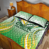 Cook Islands Rugby Quilt Bed Set Unique Style White Version - Polynesian Pride