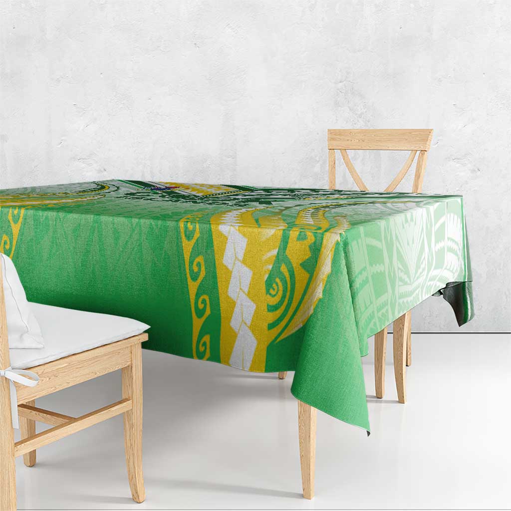 Cook Islands Rugby Tablecloth Unique Style White Version - Polynesian Pride