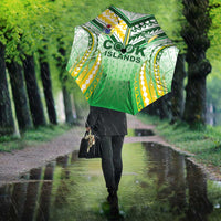 Cook Islands Rugby Umbrella Unique Style White Version - Polynesian Pride