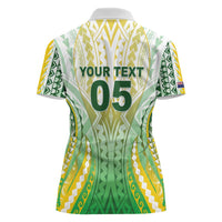 Custom Cook Islands Rugby Women Polo Shirt Unique Style White Version - Polynesian Pride