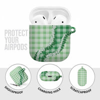 Green Hawaii Palaka AirPods Case Hawaiian Honohono Lei