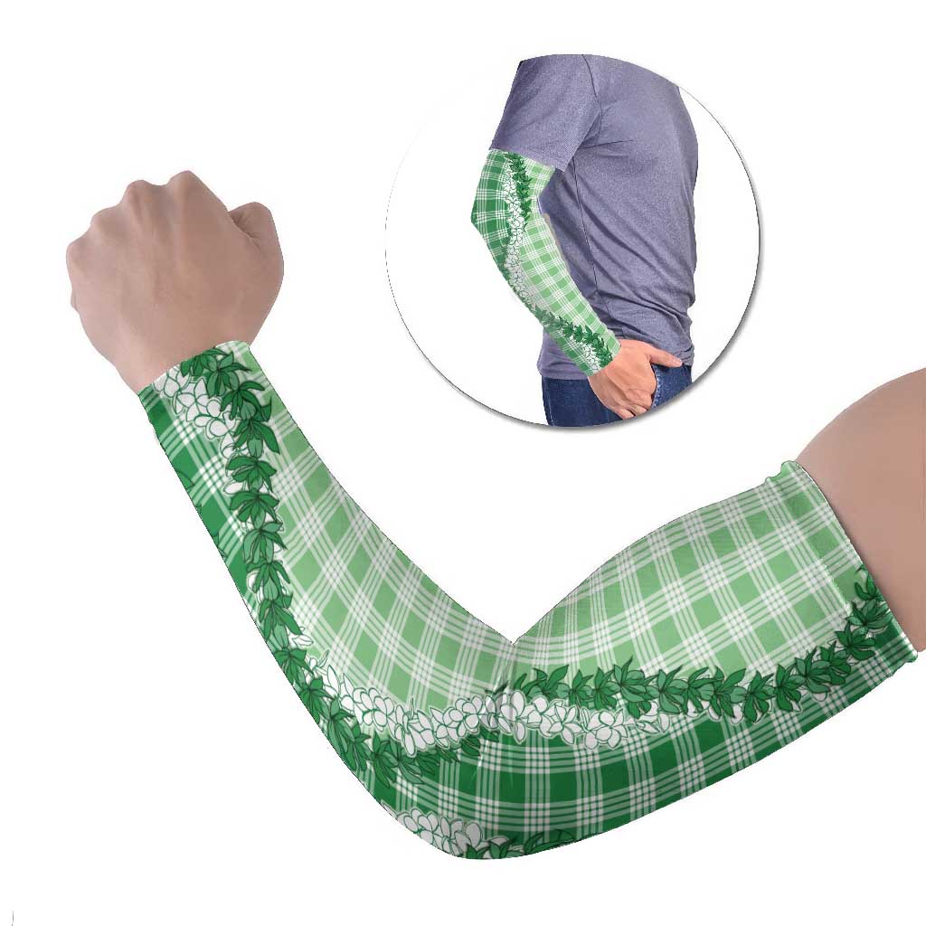 Green Hawaii Palaka Arm Sleeves Hawaiian Honohono Lei LT05 Set of 2 Green - Polynesian Pride