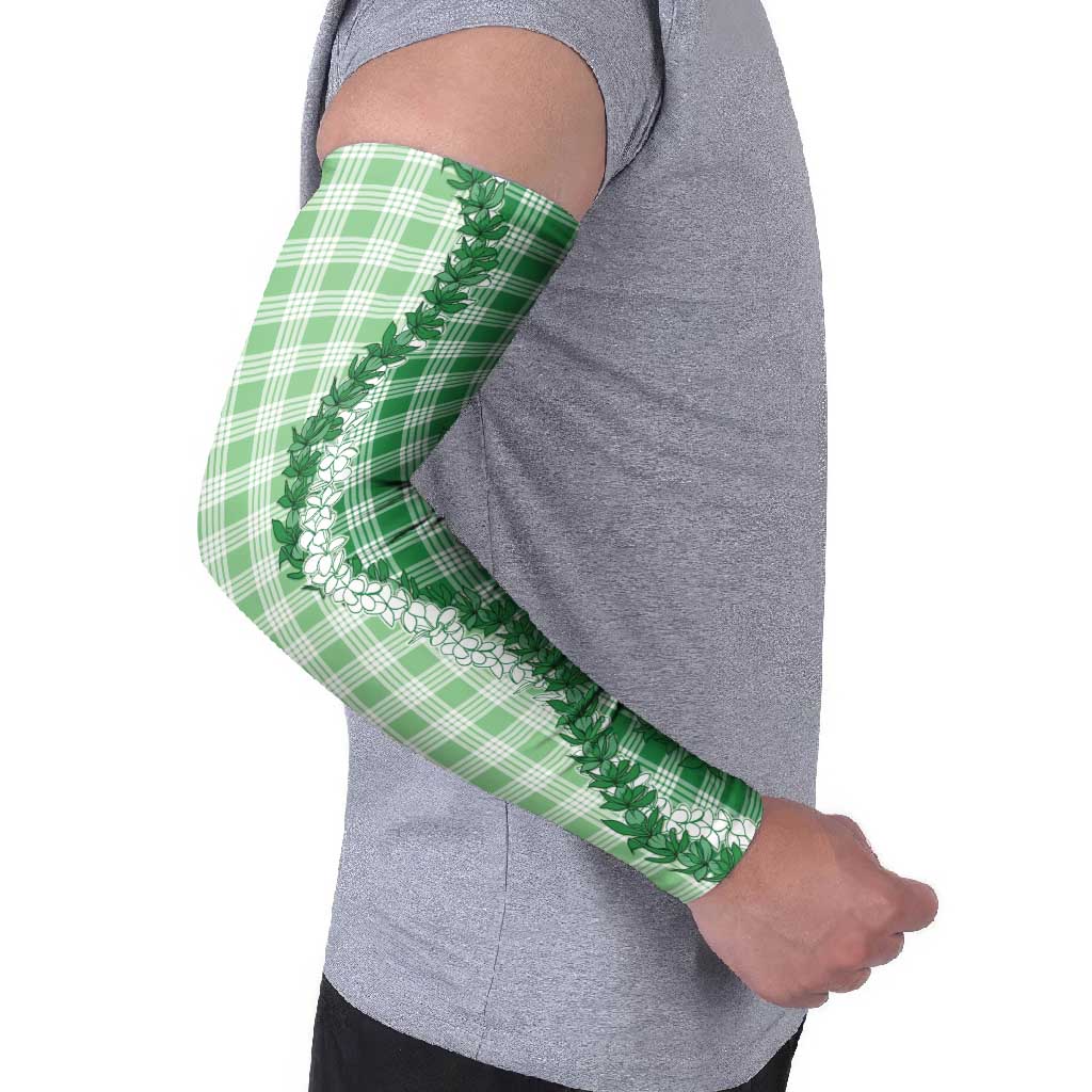 Green Hawaii Palaka Arm Sleeves Hawaiian Honohono Lei LT05 - Polynesian Pride
