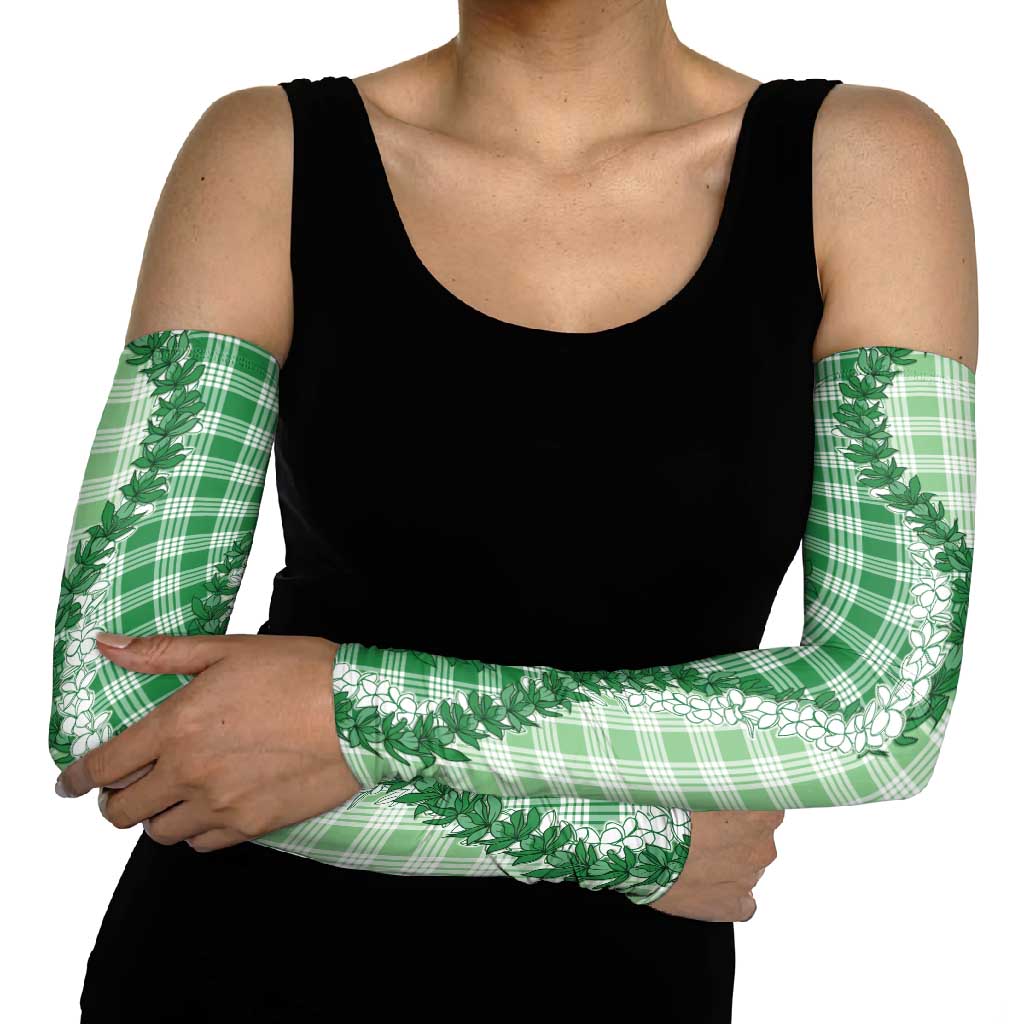 Green Hawaii Palaka Arm Sleeves Hawaiian Honohono Lei LT05 - Polynesian Pride