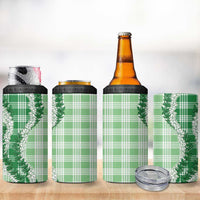 Green Hawaii Palaka 4 in 1 Can Cooler Tumbler Hawaiian Honohono Lei LT05 - Polynesian Pride
