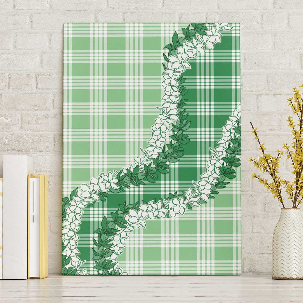 Green Hawaii Palaka Canvas Wall Art Hawaiian Honohono Lei LT05 Without Frame Green - Polynesian Pride