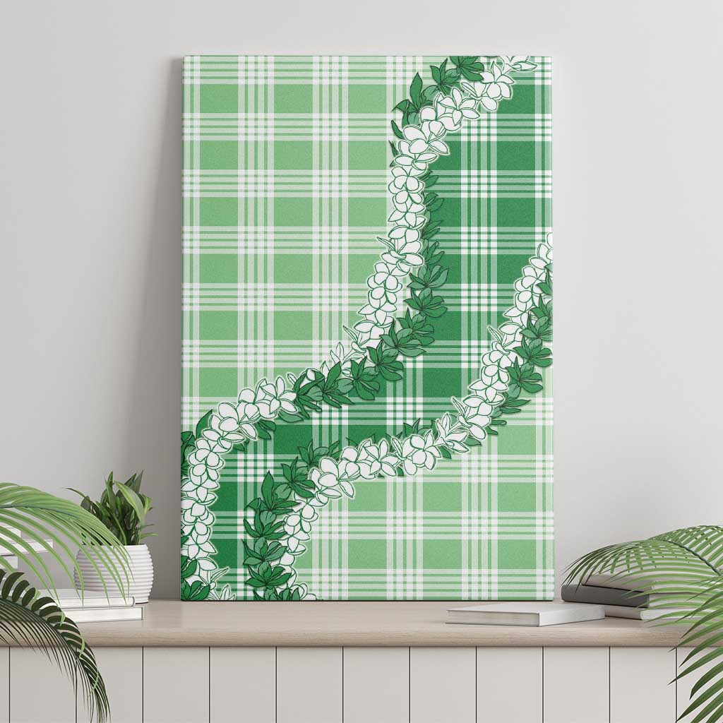 Green Hawaii Palaka Canvas Wall Art Hawaiian Honohono Lei LT05 - Polynesian Pride