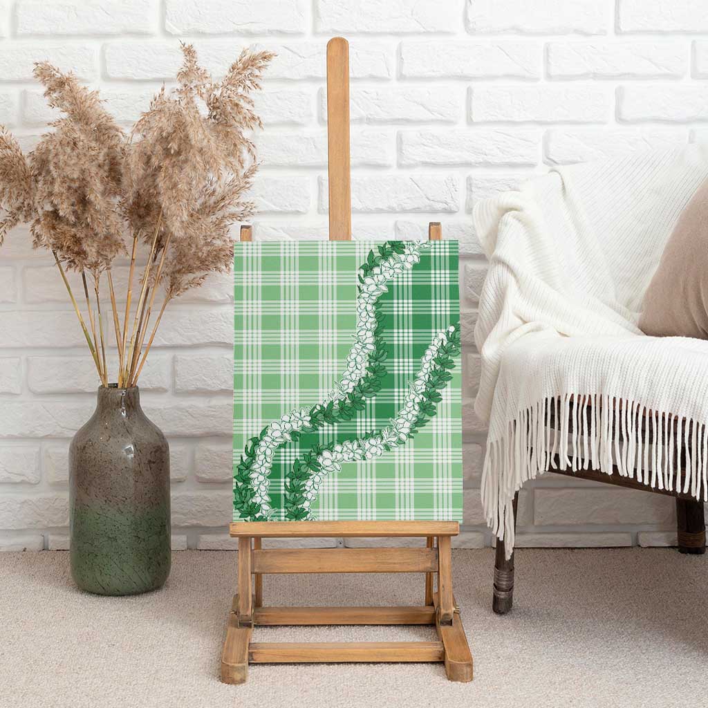 Green Hawaii Palaka Canvas Wall Art Hawaiian Honohono Lei LT05 - Polynesian Pride