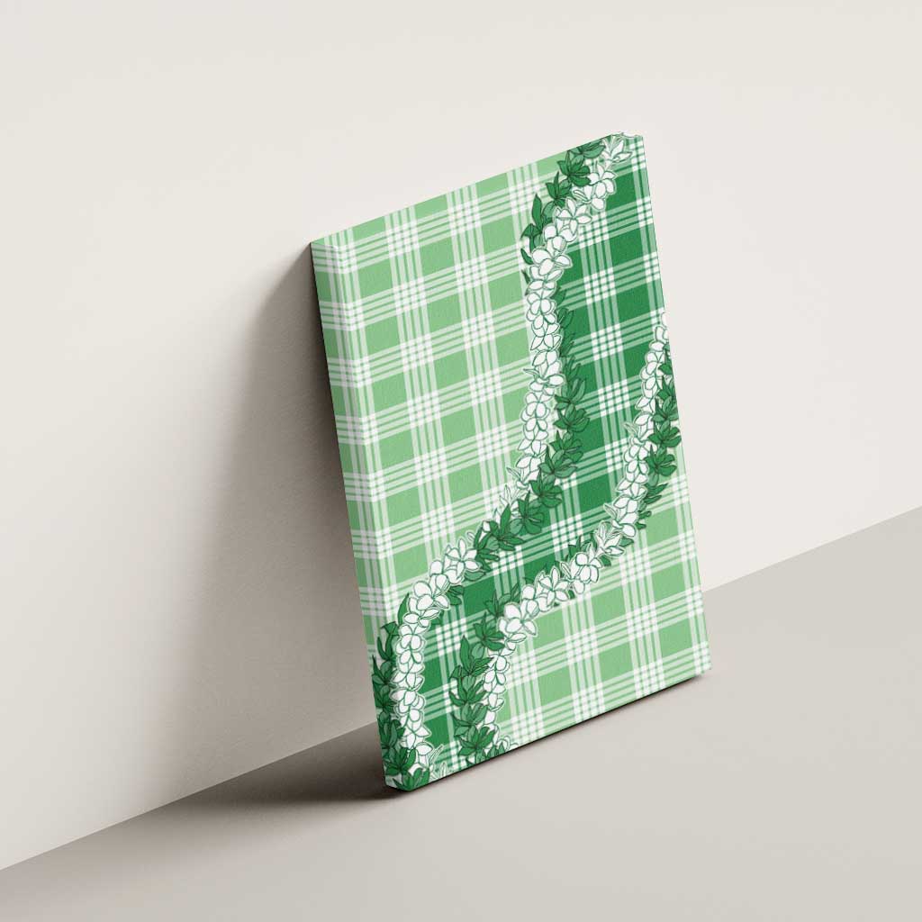 Green Hawaii Palaka Canvas Wall Art Hawaiian Honohono Lei LT05 - Polynesian Pride