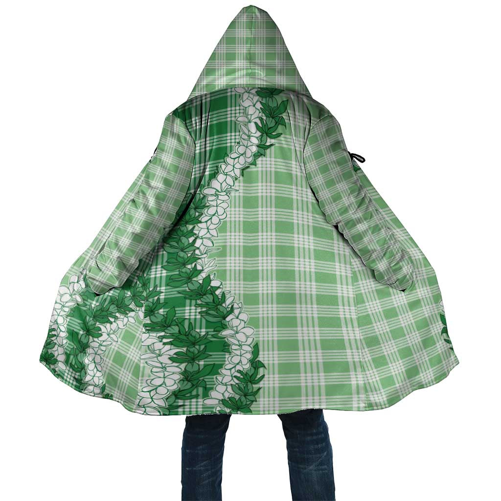 Green Hawaii Palaka Cloak Hawaiian Honohono Lei