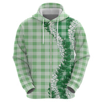 Green Hawaii Palaka Hoodie Hawaiian Honohono Lei