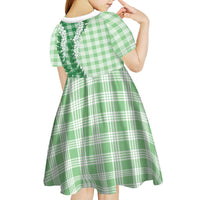 Green Hawaii Palaka Kid Short Sleeve Dress Hawaiian Honohono Lei LT05 - Polynesian Pride