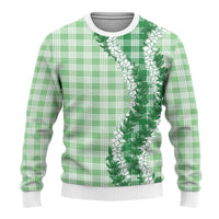 Green Hawaii Palaka Ugly Christmas Sweater Hawaiian Honohono Lei LT05 - Polynesian Pride