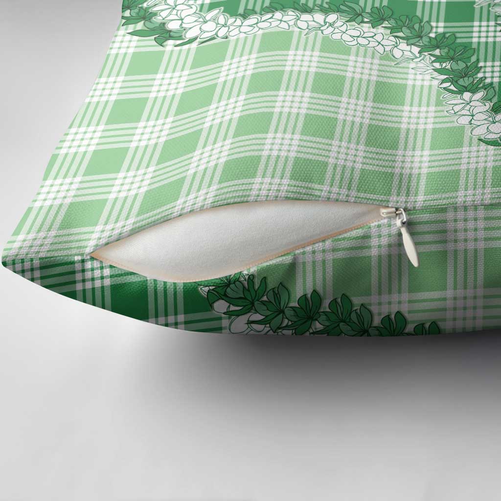 Green Hawaii Palaka Pillow Cover Hawaiian Honohono Lei LT05 - Polynesian Pride