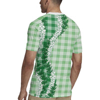 Green Hawaii Palaka Rugby Jersey Hawaiian Honohono Lei