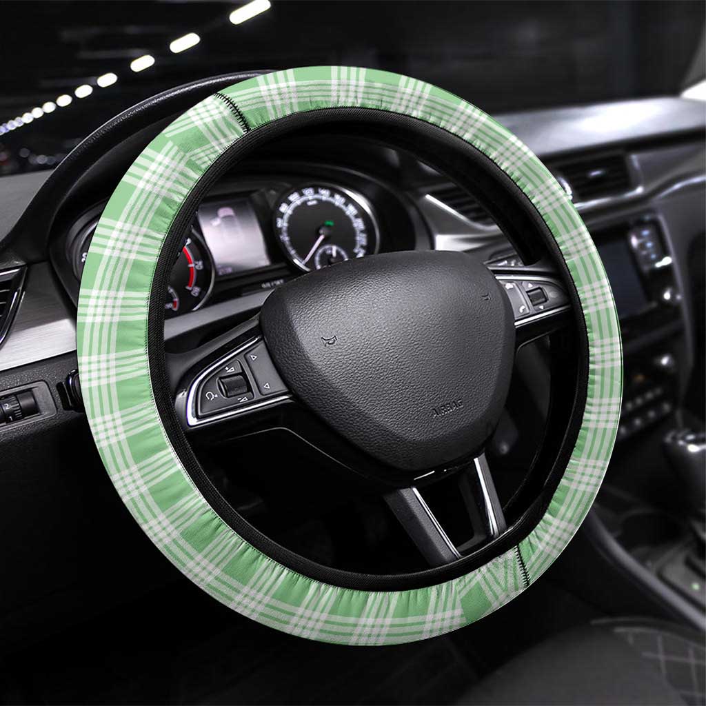 Green Hawaii Palaka Steering Wheel Cover Hawaiian Honohono Lei