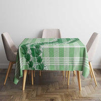 Green Hawaii Palaka Tablecloth Hawaiian Honohono Lei
