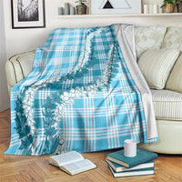 Blue Hawaii Palaka Blanket Hawaiian Honohono Lei