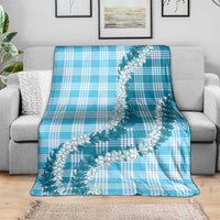 Blue Hawaii Palaka Blanket Hawaiian Honohono Lei
