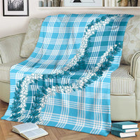 Blue Hawaii Palaka Blanket Hawaiian Honohono Lei
