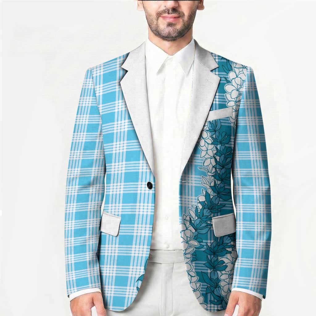 Blue Hawaii Palaka Blazer Hawaiian Honohono Lei