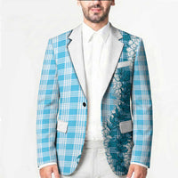 Blue Hawaii Palaka Blazer Hawaiian Honohono Lei