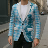 Blue Hawaii Palaka Blazer Hawaiian Honohono Lei