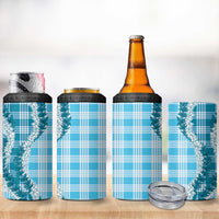 Blue Hawaii Palaka 4 in 1 Can Cooler Tumbler Hawaiian Honohono Lei LT05 - Polynesian Pride