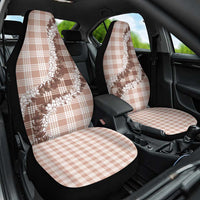 Beige Hawaii Palaka Car Seat Cover Hawaiian Honohono Lei
