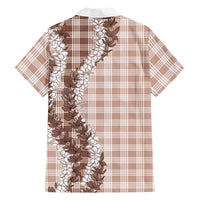 Beige Hawaii Palaka Family Matching Mermaid Dress and Hawaiian Shirt Hawaiian Honohono Lei LT05 - Polynesian Pride