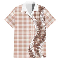 Beige Hawaii Palaka Family Matching Tank Maxi Dress and Hawaiian Shirt Hawaiian Honohono Lei LT05 Dad's Shirt - Short Sleeve Beige - Polynesian Pride