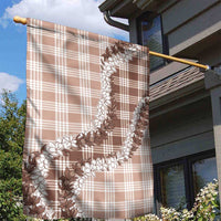 Beige Hawaii Palaka Garden Flag Hawaiian Honohono Lei