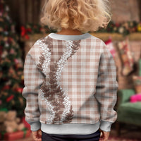 Beige Hawaii Palaka Kid Ugly Christmas Sweater Hawaiian Honohono Lei LT05 - Polynesian Pride