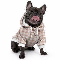 Beige Hawaii Palaka Pet Hoodie Hawaiian Honohono Lei