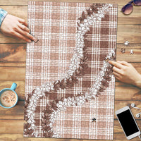 Beige Hawaii Palaka Puzzle Hawaiian Honohono Lei