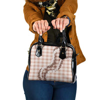 Beige Hawaii Palaka Shoulder Handbag Hawaiian Honohono Lei
