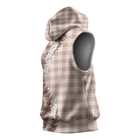 Beige Hawaii Palaka Sleeveless Hoodie Hawaiian Honohono Lei LT05 - Polynesian Pride